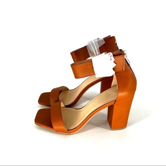 Rouge Shoes - Rouge Women's Square Toe Block Heel Sandals - Various Sizes